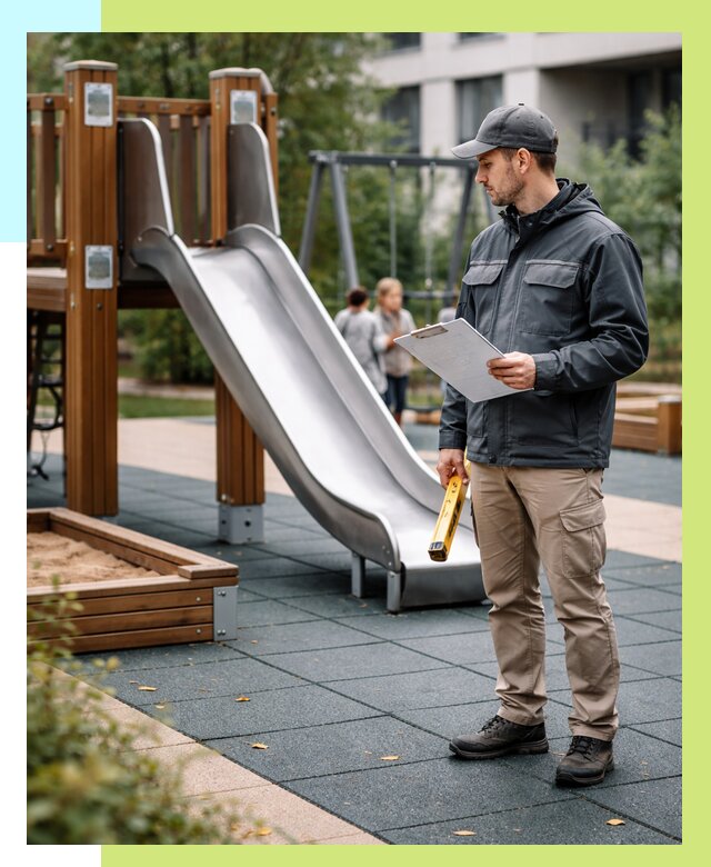 Сертификация детских площадок в Саяногорске от 25608 р. | Алешин-Снг