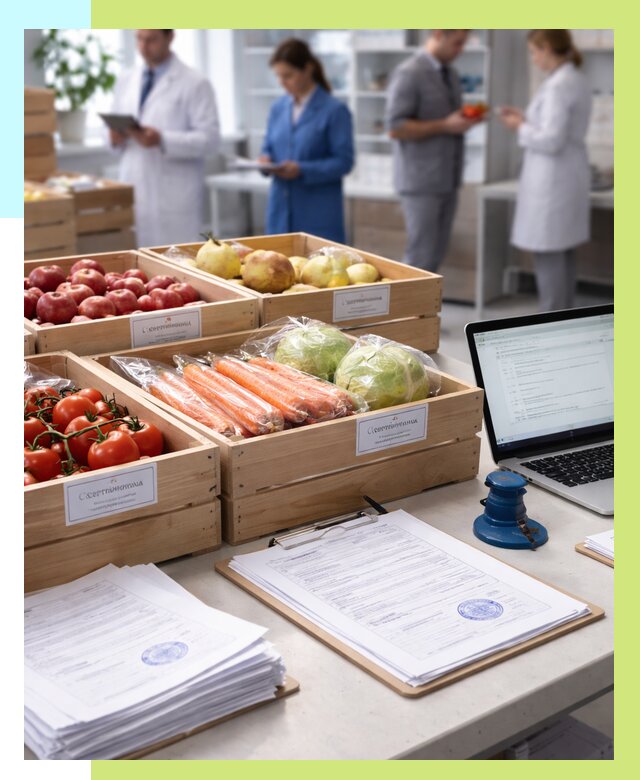 Сертификация овощей и фруктов в Саяногорске от 8707 р. | Алешин-Снг