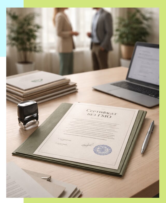 Сертификат без ГМО в Саяногорске от 7682 р. оформить срочно Алешин-Снг